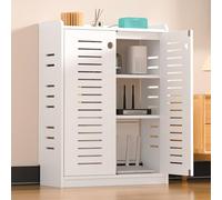 Armoire de rangement pour routeur Wi-Fi - Élégante armoire multimédia ventilée avec étagères réglables, design au sol pour la maison et le bureau, idéale pour la gestion des câbles et la niisation