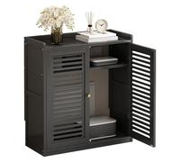 Armoire de rangement pour routeur WiFi avec étagères réglables, 2 portes, grille à persiennes, cache-radiateur pour la maison et le bureau