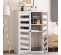 Armoire de rangement pour routeur WiFi avec multiprise et gestion des câbles, modem élégant pour bureau à domicile, design ventilé pour une performance optimale