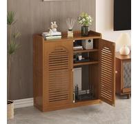 Armoire de rangement pour routeur WiFi, boîte cachée au sol, organisateur de rangement multimédia modem avec étagères, multiprise et solution de gestion des câbles pour la maison et le bureau