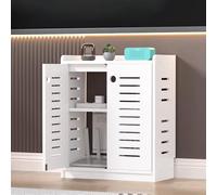 Armoire De Rangement pour Routeur WiFi Conception Respirante Meuble Box Internet Étagère De Rangement Multimédia, pour Dissimuler Les Routeurs, Modems Et Câbles(A,50 * 25 * 60cm)