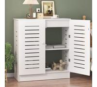 Armoire de rangement pour routeur WiFi, média à 2 portes, armoire autonome, boîte de gestion des câbles pour la maison et le bureau, 50 x 80 x 30 cm, économiseur d'espace élégant