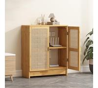 Armoire de Rangement pour Routeur WiFi Tissage Innovant du Rotin, Double Épaisseur Respirant Meuble Box Internet, pour Dissimuler Les Routeurs et Organiser Les Câbles(50 * 25 * 70cm)