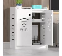 Armoire de rangement pour routeur WiFi, unité multimédia autonome, boîte de routeur cachée au sol, organisateur de maison robuste, solution élégante de gestion des câbles