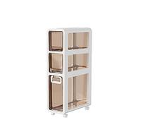 Armoire de rangement pour salle de bain 4Drawer sur roues SpaceSaving Corner Unit Schrow Dressers with High Capacity Vertical Nizer for Small Bathrooms and Limited Spaces.