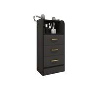 Armoire de rangement pour stations de salon de coiffure, armoire de rangement, chariot de station de salon pour coiffeur avec tiroirs à outils pour les salons de coiffure (couleur : noir, taille : 35