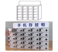 Armoire de rangement pour téléphone de salle de conférence - Multi-portes avec boîte de verrouillage - Station de charge sécurisée pour bureau et salle de réunion