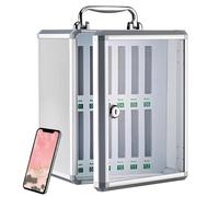 Armoire de rangement pour téléphone portable avec poignée et serrure, montage mural ou de bureau, 24 emplacements pour l'école et le bureau