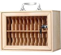 Armoire De Rangement pour Téléphone Portable Coffre-Fort Boîte D’Extraction D’Usine D’école Serrure De Travail avec Casier Numéroté en Bois, 24bits