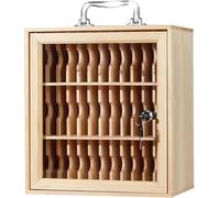 Armoire De Rangement pour Téléphone Portable Coffre-Fort Boîte D’Extraction D’Usine D’école Serrure De Travail avec Casier Numéroté en Bois, 36bits