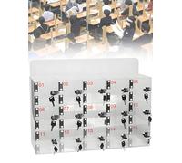 Armoire de rangement pour téléphone portable en acrylique transparent avec porte verrouillable pour une gestion sécurisée des appareils dans les écoles, les bureaux et les lieux de travail
