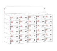 Armoire de rangement pour téléphone portable en acrylique transparent avec serrure et clé - Casier mobile sécurisé mural pour bureau, conférence, école, salle de classe, atelier - Solution de