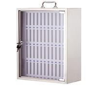 Armoire de rangement pour téléphone portable en alliage d'aluminium avec 60 emplacements pour tableau de poche transparent avec poignée pour bureau et salle de classe