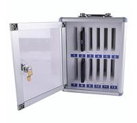 Armoire De Rangement pour Téléphones Portables 12/24/36/48/60 Slots Alloy Aluminum Locker Box Metal Wall Mount Locking Organizer Organiseur Mural Verrouillable pour Salle De Classe, Bureau(12)