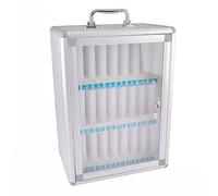 Armoire De Rangement pour Téléphones Portables 24/36/48/60 Slots Aluminum Alloy Metal Wall Mount Phones Locking Organizer Armoire De Rangement pour TéléphonesCabinet Et Serrure À Clé(24)