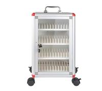 Armoire de rangement pratique à roulettes à 360° en alliage d'aluminium avec serrure à clé avec 48/60/72 emplacements, idéale pour salle de classe, bureau et salles d'examen (version 72 emplacements)