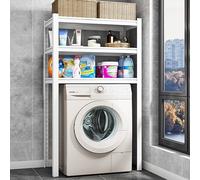 Armoire de rangement réglable en hauteur au-dessus des toilettes avec étagère pour lave-linge, chambre à coucher, balcon, égouttoir inclus
