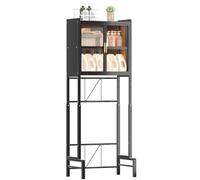Armoire de rangement réglable noire pour salle de bain et toilettes - Gain de place - Optimisez l'espace et désencombrez sans effort