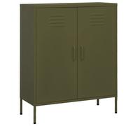 Vidaxl Armoire De Rangement Vert Olive 80x35x101,5 Cm Acier Vert