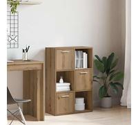 vidaXL Armoire de rangement Bibliothèque chêne 60,5 x 30 x 90 cm Bois d'ingénierie Gris béton