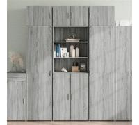Vidaxl Armoire De Rangement Sonoma Gris 70x42,5x225 Cm Multicolore
