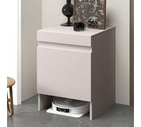 Armoire de rangement sous vide robot avec bureau et porte coulissante, support caché pour l'organisation de la maison, table d'appoint pour salon