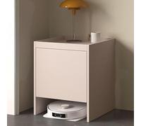 Armoire de rangement sous vide robot - Organisateur multifonction avec portes et tiroirs pour bureau à domicile, table d'appoint, table de nuit et appareils de nettoyage