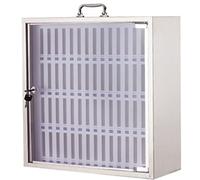 Armoire de Rangement Transparente en Acier Inoxydable pour téléphones Portables, casier de Rangement Mural avec Serrure de sécurité et poignée de Transport (60 emplacements Une Cou