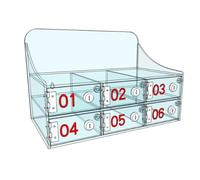 Armoire de rangement transparente pour téléphone portable avec serrure 430 compartiments - Boîte de rangement murale en acrylique pour téléphones - Solution de rangement sûre et élégante