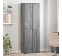 Armoire de rangement utilitaire de cuisine haute à 2 portes - Placard à balais Sonoma en bois gris 60 x 35 x 180 cm - Cuisine polyvalente pour la maison et le bureau