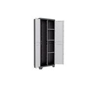 Keter Armoire de rangement Linear Utilitaire 39 x 68 x 173 cm Gris/Noir