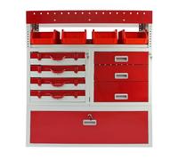 Armoire de rangement verrouillable en acier Monster Racking Van 102 cm x 118 cm x 36 cm, 3 clés, compartiments amovibles, supports inclus