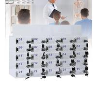 Armoire de rangement verrouillable en acrylique pour téléphone portable - Organiseur de bureau transparent à 30 emplacements avec clés pour bureau, école et usine - Solution de rangement sécurisée
