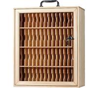 Armoire de rangement verrouillable en bois pour téléphones portables - Coffre-fort scolaire transparent avec compartiments numérotés - Idéal pour les examens d'usine et le lieu de travail - 60
