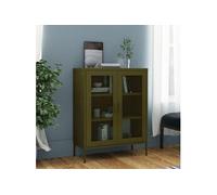 Armoire de Rangement Bleu Marine 80x35x101,5 cm Acier Placard Meuble vidaXL