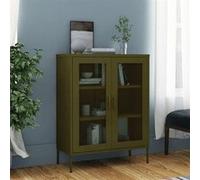 Armoire de rangement Vert olive 80x35x101,5 cm Acier Vert G