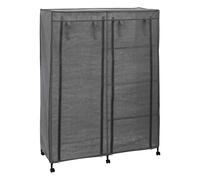 Armoire de Rangement Vêtement "Double" 168cm Gris