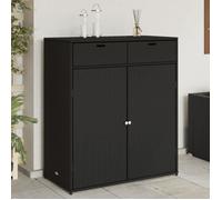 vidaXL Armoire de rangement de jardin noir 105x55x113cm résine tressée