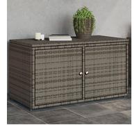 vidaXL Armoire de rangement jardin gris 110x55x60,5 cm résine tressée