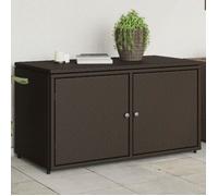 vidaXL Armoire de rangement jardin marron 110x55x60,5cm résine tressée