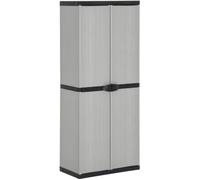 Armoire de rangement - vidaXL - 340983 - 3 étagères - Gris/noir - 68x40x168cm