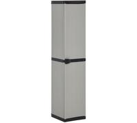 Armoire de rangement - vidaXL - 340985 - Gris/noir - 3 étagères - 34x40x168cm