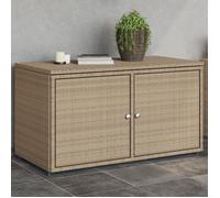 Armoire de rangement - VIDAXL - Jardin - Beige - Résine tressée - Grande capacité de rangement