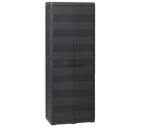vidaXL Armoire de rangement de jardin avec 3 étagères Noir