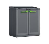 Armoire de recyclage - Keter - Moby Compact - Gris graphite - 3 compartiments - Utilisation extérieure