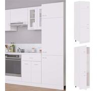 vidaXL Armoire de Réfrigérateur, Meuble de Cuisine avec Étagère, Armoire de Rangement Salle à Manger Intérieur, Blanc Bois 802538