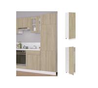 vidaXL Armoire de réfrigérateur Chêne sonoma 60x57x207 cm Aggloméré Marron G