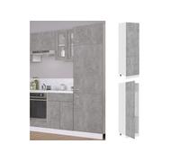 Armoire en Verre Suspendue Rangement Cuisine Gris Béton Bois d’Ingénierie vidaXL