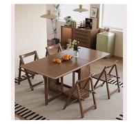 Armoire de Salle à Manger Pliable multifonctionnelle avec Rangement de Chaise, Buffet Peu encombrant for Petits espaces de Vie, Solution de Rangement de Cuisine Moderne en Bois(140cm)