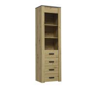 Armoire de salle à manger Vitrine à poser Étagère Vitrines XL-W1D Bois Moderne Armoire
